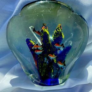 Glass Aquarium Paperweight